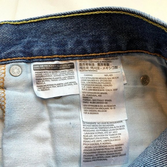 Levi's 550 Jeans Mens 38x30 Relaxed Fit Straight Leg Red Tab Medium Blue Denim - Picture 8 of 12